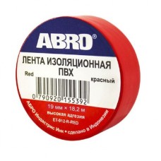 Изолента,  0.13х18мм, 18 метров, красный ABRO